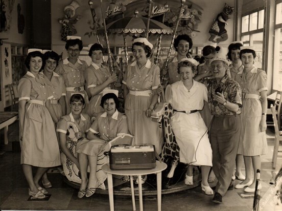 Mary with other Nursery Nurses at Butlins Clacton