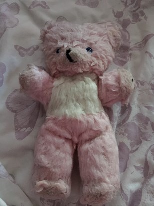 This teddy was what Eileen and Brian gave when I was born 38 years ago,