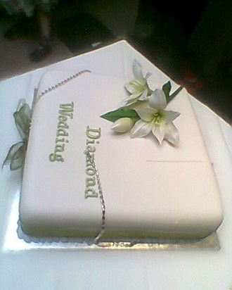 Diamond Wedding Cake 60TH anniversary for GIll and Alan