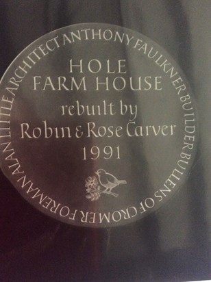 lettering for hole house name plaque 1991