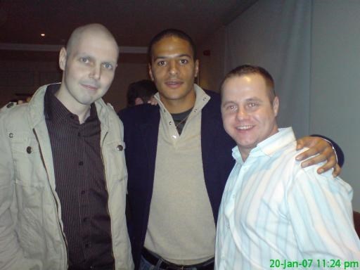 kevin and frind and celtic player at his charity nite