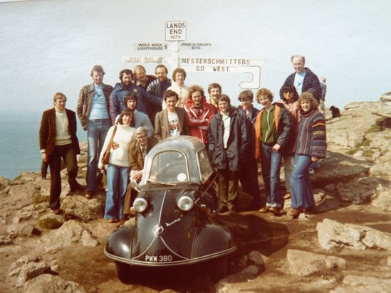 John and family with friends. Messerschmitt Easter holiday 1979.