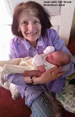 Barbara  (Jean) Franks with Great Grandson Axel 