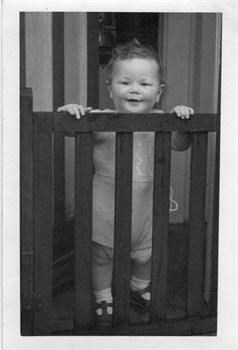 Behind bars, aged one !!