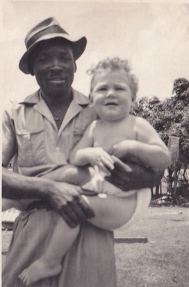 John as a baby in Ndola, Northern Rhodesia, 1948