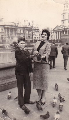 John and his mum, London circa 1958/59