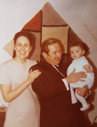 With baby Jacqueline,  1968