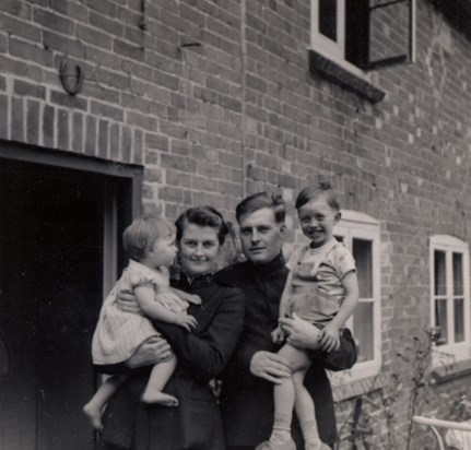 Jean, Dennis, Judith & Tim pictured at Eling Common, Berkshire (Dennis's family home)