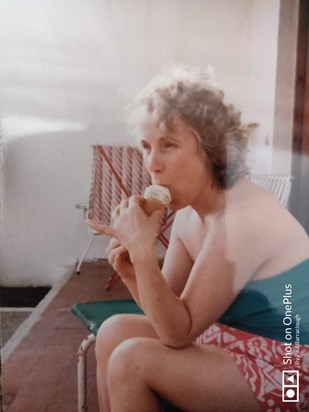 Looks like mum has always enjoyed an ice cream.