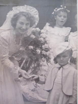 Mum on her Wedding day, August 1952.