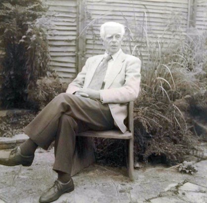 George Henry Palmer in the Garden of 25 Laurence Grove taken in 1982 