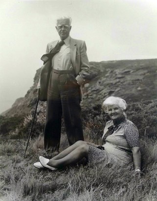 George Henry Palmer with his sister Kitty Fothergill taken at Salcombe Devon  