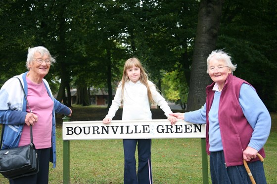 Christine, Joy and Alex revisiting Bournville 2007