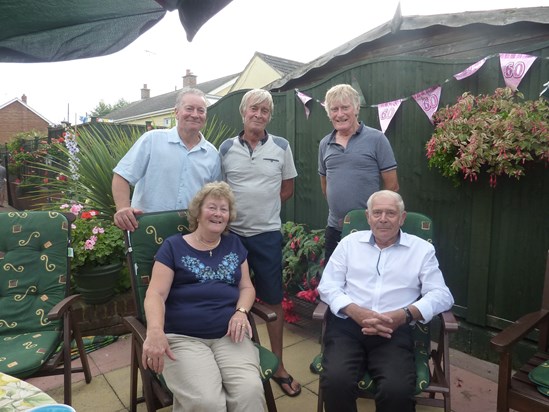 Geoffrey with his brothers and sister 2014 on the occasion of Bobby's 60th. 