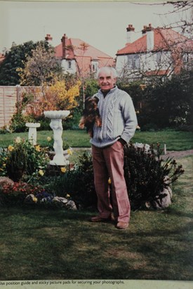 1999 aprox Dad Princes Road garden Holland-on-Sea