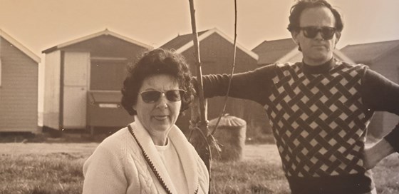 1960's  Mum and brother in law Ken at Jawick Sands