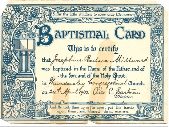 1932 Mum Baptism