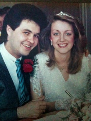 Ian & Tracey Baker on their Wedding day - 1987