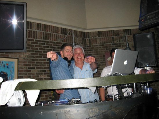 Ian with nephew Chris DJing in Reno Casino night clubs, Nevada