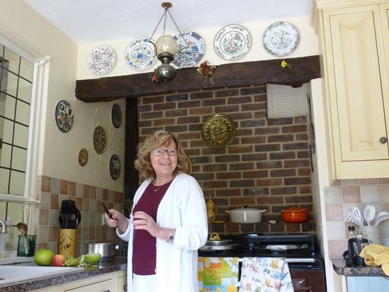 Mum loved to cook for others. Here she is enjoying herself at her sister Danka's kitchen. June 2012