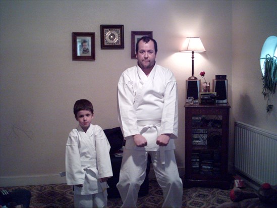 Ben and Carl starting karate