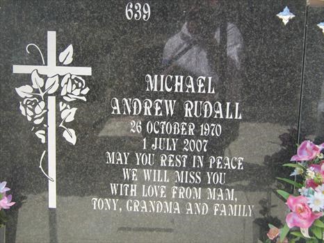 Michael's headstone