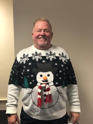 Dad on Christmas jumper day December 2019
