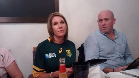Having dinner after Springboks win 2015