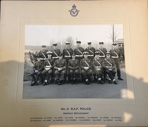 Derek and colleagues in the RAF Police
