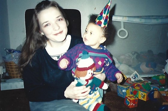 Lisa and Melinda on a first birthday venture 