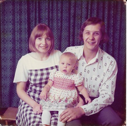 First born, Samantha, May 1975