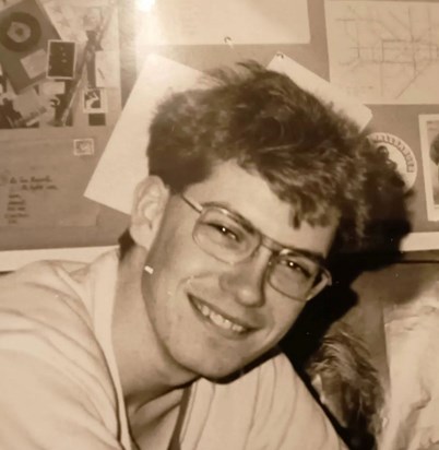 Phil the 1st Year st Martins student - halls of residence in Battersea, sometime 1981 - 82?