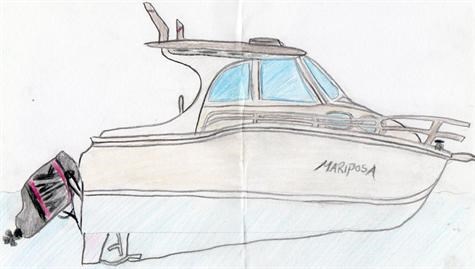 Picture of Terry's Boat Drawn by Mick Smith