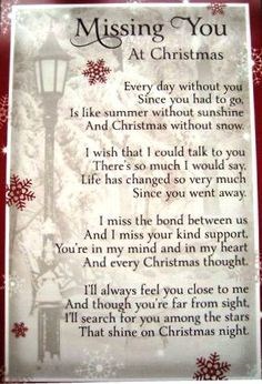 missing you at christmas