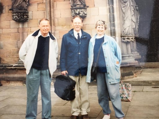 Alan with his friends Ron and Frances