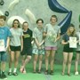 Jessica and fellow competitors at Rock Solid Bouldering 2023.