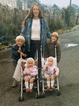 Christine & her children 