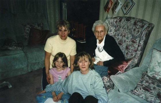 Four generations, Vera, Christine, Colette, and Amy