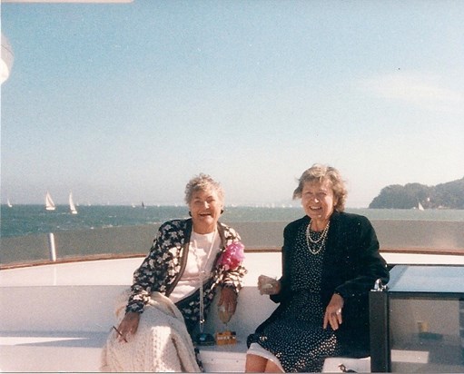 1990 Barbara Sullivan & mom at Bruce & Mary's Wedding SFO
