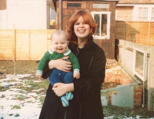 Mum and me in the garden