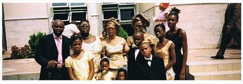 Nwugo with brother and sisters at Nwanyima's wedding
