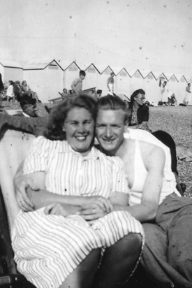 1946 - with Bernard by the sea