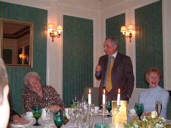 2001 - Golden Wedding Celebrations - toasted by Robert, with Rita enjoying the joke