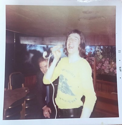 DJing at the Western Union Presentation April 1972