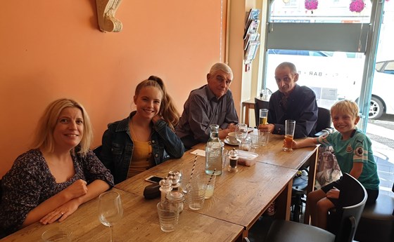 Dad's birthday in 2019. Last pic of us all together round a table at Mark's favourite restaurant in Worthing x 