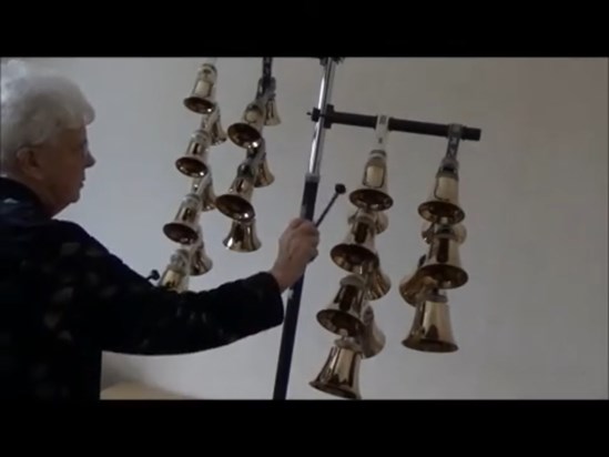 Celtic Farewell played on a handbell tree. Heather was very versatile in her ringing. 