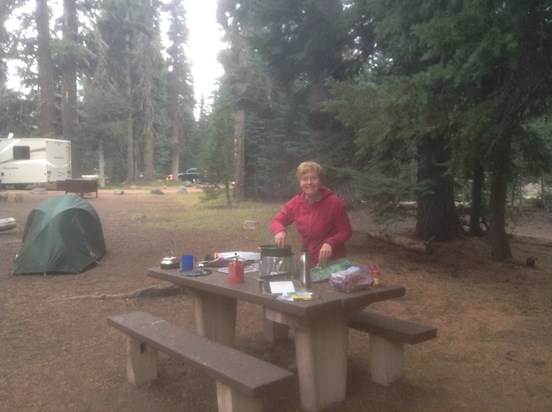 Bacon Sarnies for breakfast, Crater Lake NP, OR.