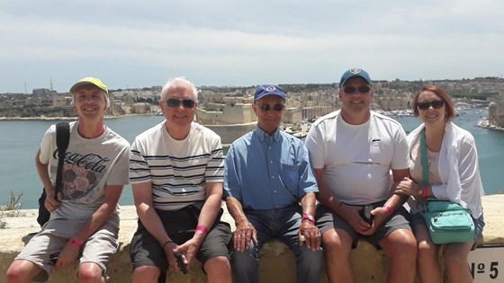 Dave, John, Dad, Paul & Kristina in Malta