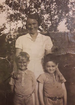 Nan, Dad on the left and Uncle Alan on the right