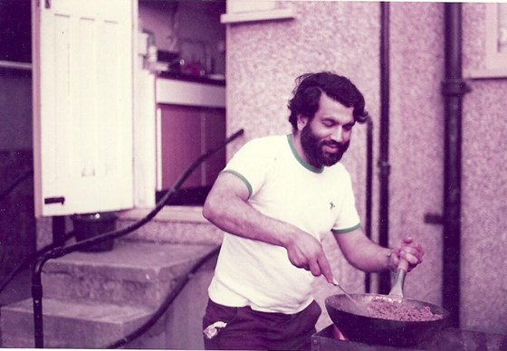 Dad cooking up a storm